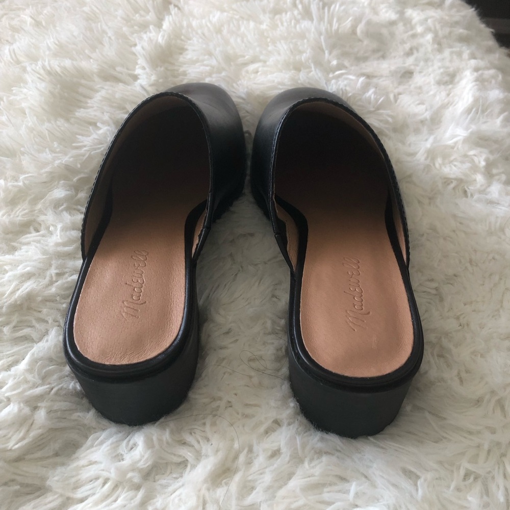 Madwell black leather slip ons.  Brand new never worn